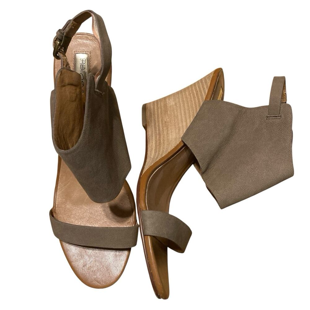 Halogen Espadrille Wedge Sandals, Women’s‎ Brown Suede Size 8.5